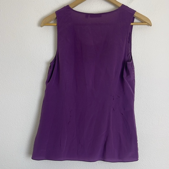 Halogen purple silk tank S - Picture 5 of 5